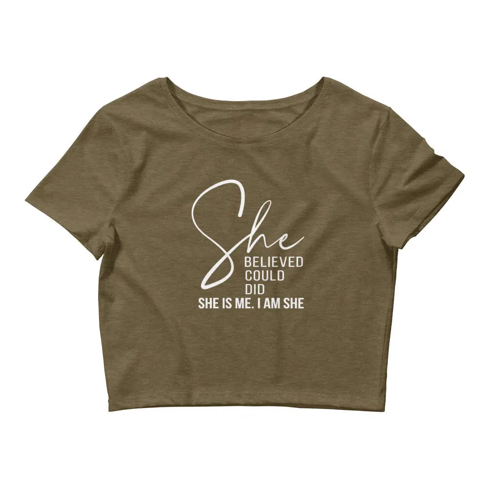 Women’s Crop Top - She Believed