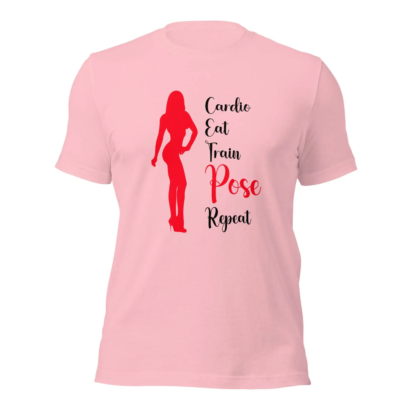 Unisex T-Shirt - Cardio, Eat, Train, Pose, Repeat