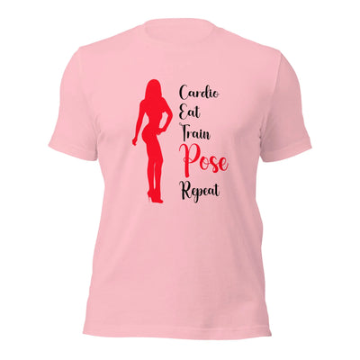 Unisex T-Shirt - Cardio, Eat, Train, Pose, Repeat
