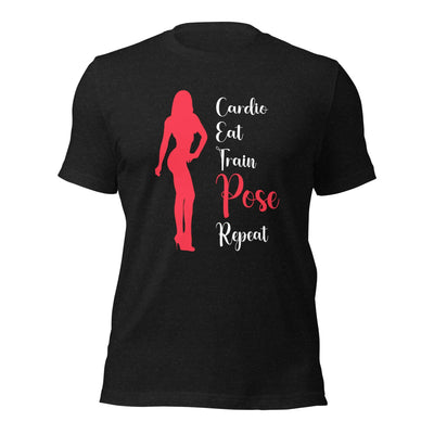 Unisex T-Shirt - Cardio, Eat, Train, Pose, Repeat