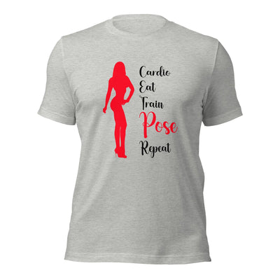Unisex T-Shirt - Cardio, Eat, Train, Pose, Repeat