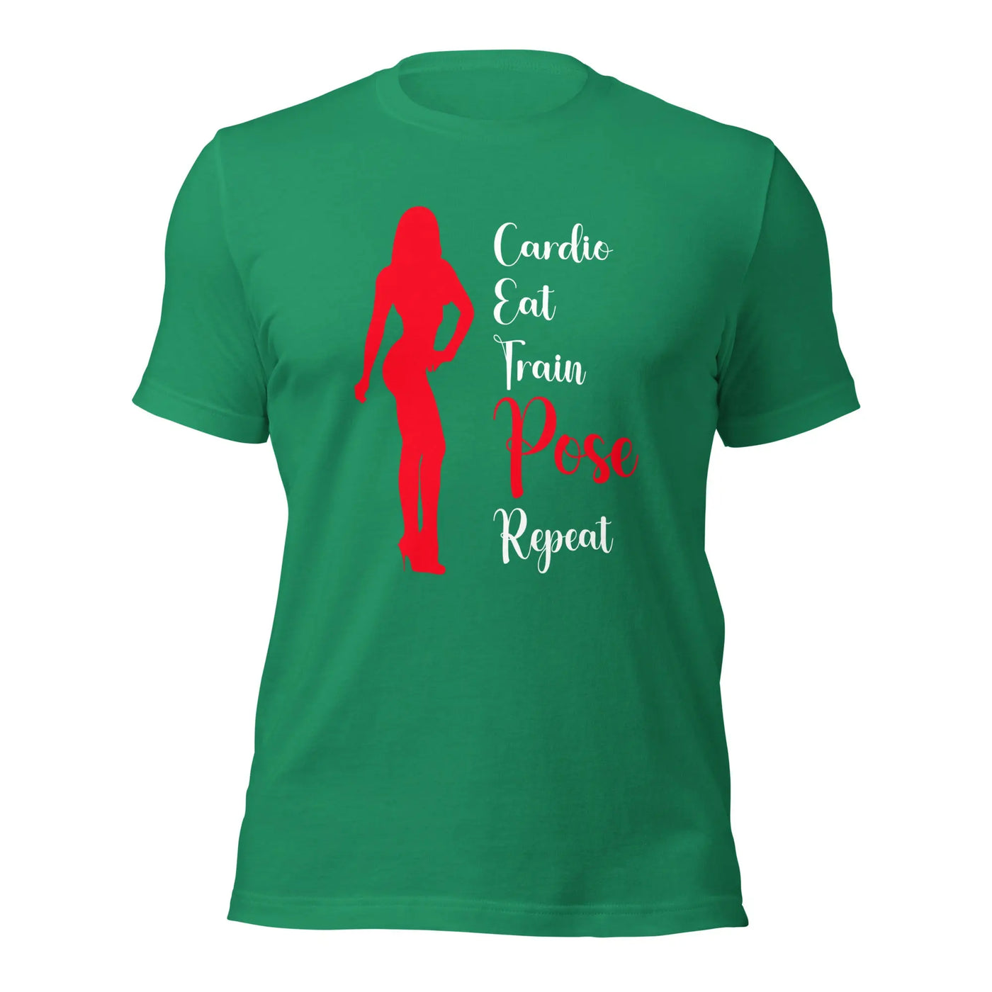 Unisex T-Shirt - Cardio, Eat, Train, Pose, Repeat