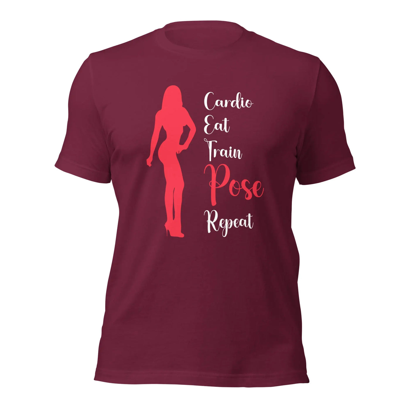 Unisex T-Shirt - Cardio, Eat, Train, Pose, Repeat