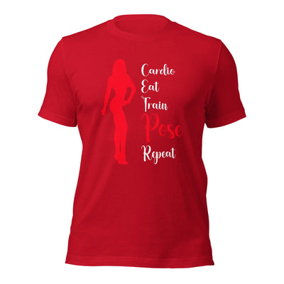 Unisex T-Shirt - Cardio, Eat, Train, Pose, Repeat