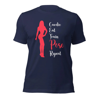 Unisex T-Shirt - Cardio, Eat, Train, Pose, Repeat