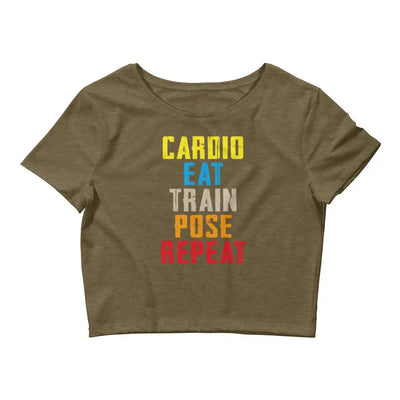 Women’s Crop Top - Cardio, Eat, Train, Pose